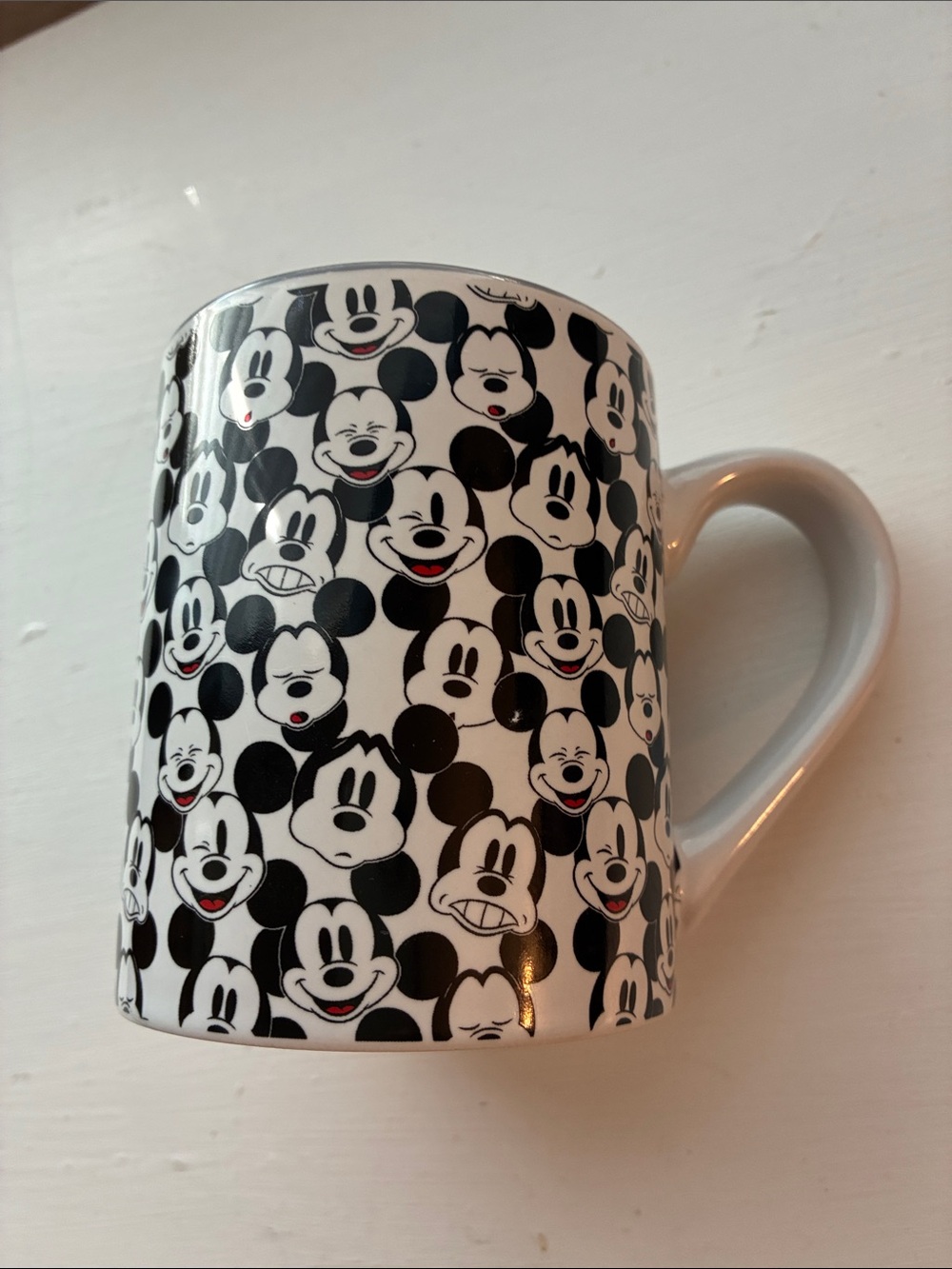 Disney Black & White Mickey Faces Ceramic Mug